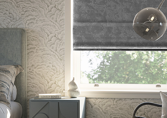 Crushed Velvet, Steel - Roman Blind - Image 5